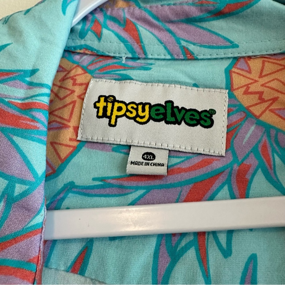 Tipsy Elves | Pineapple Soft Button Down Hawaiian… - image 8
